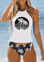 Load image into Gallery viewer, Drawstring Side Halter Neck Tankini Set
