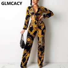 Load image into Gallery viewer, Women Two Piece Vintage Shirt Set
