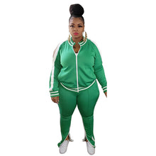 Load image into Gallery viewer, 4XL 5XL Big Size Tracksuits Women Two Piece Set Spring Autumn Street Off The Shoulder Tops And Jogger Set Suits Casual Outfits
