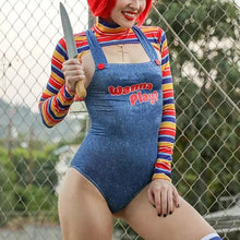 Load image into Gallery viewer, Women Bodysuit Chucky Doll Costume Set
