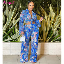 Load image into Gallery viewer, Fashion Print Sheer Mesh 3 piece Casual Suit
