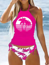 Load image into Gallery viewer, Drawstring Side Halter Neck Tankini Set
