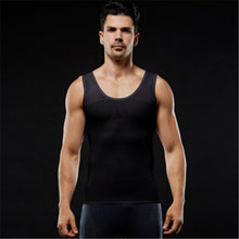 Load image into Gallery viewer, Black/White Sleeveless Garment Male Shaper Wear
