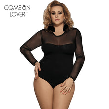 Load image into Gallery viewer, lace up bodysuit floral  plus size
