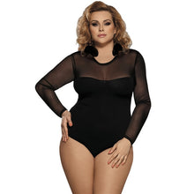 Load image into Gallery viewer, lace up bodysuit floral  plus size
