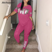 Load image into Gallery viewer, PINK Letter Print Sweatsuit
