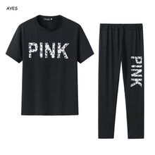Load image into Gallery viewer, PINK Letter Print Sweatsuit
