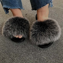 Load image into Gallery viewer, Fox Fur Slippers
