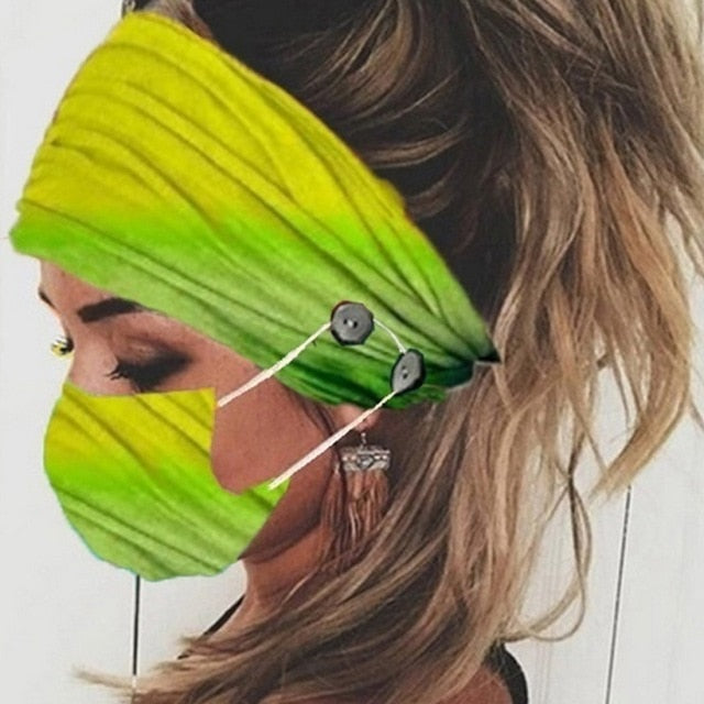 2 Pcs/ Set Yoga Hair Band with Mask