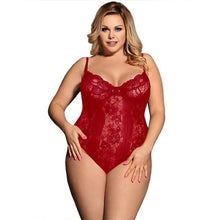 Load image into Gallery viewer, Glamour Underwire Fashion Sheer Teddy Lace

