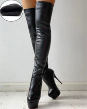 Load image into Gallery viewer, Plus Size 31-46 Ladies Sexy  Platform Thigh High Boots
