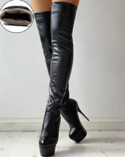 Load image into Gallery viewer, Plus Size 31-46 Ladies Sexy  Platform Thigh High Boots
