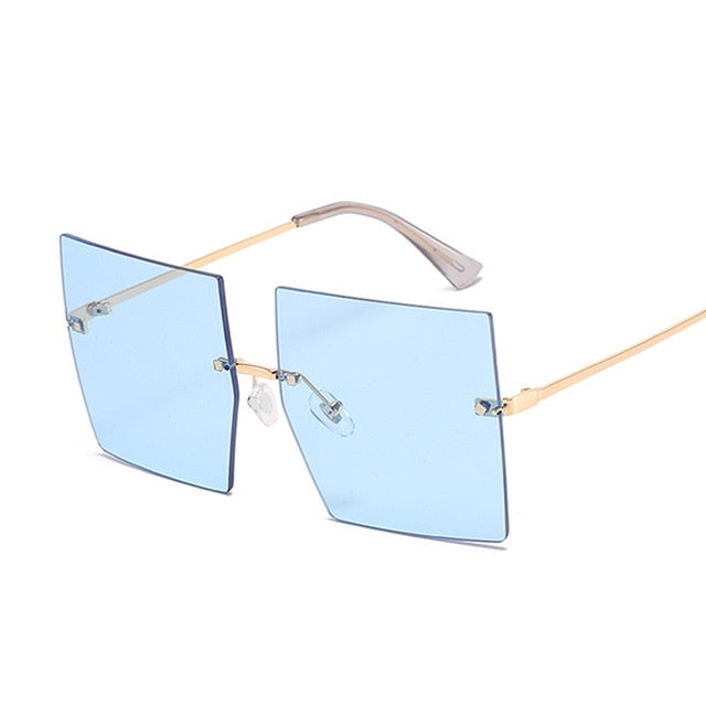 Luxury Oversized Rimless Sun Glasses