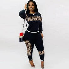 Load image into Gallery viewer, Two Piece Set Patchwork Women Tracksuit
