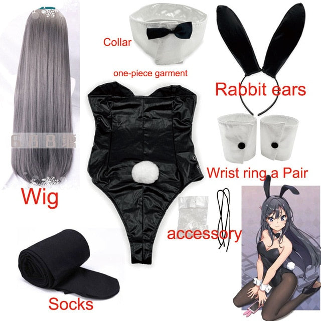 Women Black Sexy Jumpsuit Does Not Dream of Bunny