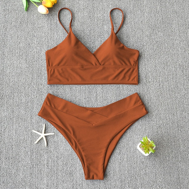 2021 Sexy Solid Swimsuit