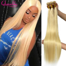 Load image into Gallery viewer, Blonde 613 Color 28 30 32 34 36 38 40 Inch Long Brazilian Straight Hair Bundle
