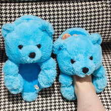 Load image into Gallery viewer, Teddy Bear women plush slippers
