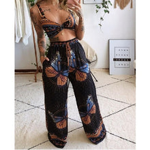 Load image into Gallery viewer, Beach Style Loose Wide Leg Pants and Top
