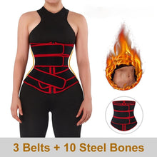 Load image into Gallery viewer, Waist Trainer  with 3 Belts 10 Steel Bones
