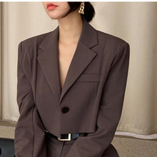 Load image into Gallery viewer, Office Lady Blazer Vintage Two Piece Set
