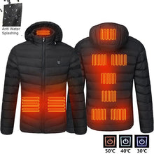 Load image into Gallery viewer, Men 9 Areas Heated Jacket USB Winter Outdoor Electric Heating Jackets

