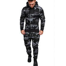 Load image into Gallery viewer, 2 Pieces Tracksuit Men&#39;s Military Hoodie Sets
