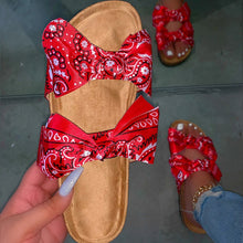 Load image into Gallery viewer, Silk Bow Flat Shoes
