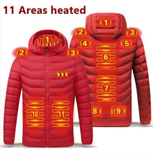 Load image into Gallery viewer, Men 9 Areas Heated Jacket USB Winter Outdoor Electric Heating Jackets
