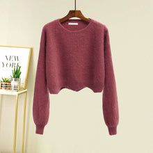 Load image into Gallery viewer, Plus Size Women Autumn Winter Warm Knitted Two Pieces Sets

