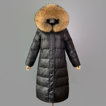 Load image into Gallery viewer, 2021 Women Winter 90% Duck Down Coat  Real Raccoon Fur

