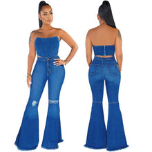 Load image into Gallery viewer, Fashion Denim Flare Pant
