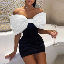 Load image into Gallery viewer, Femme Fashion Off Shoulder Sleeveless Bodycon Dress
