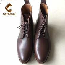 Load image into Gallery viewer, SIPRIKS 2021 Autumn Brown Leather Cowboy Boots
