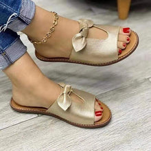 Load image into Gallery viewer, Bow Flat Sandals
